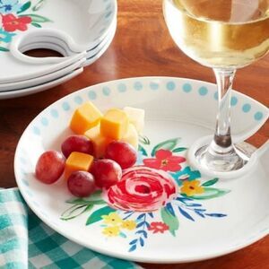 3 for 26 - Pioneer Woman Floral Melamine Mingling Boards Set of 4 Tray Plates